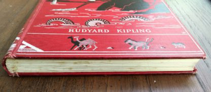 Aeriel view of the tail edge of a 1902 copy of Just So Stories by Rudyard Kipling