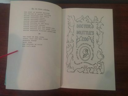 Title Page in a 1966 copy of Doctor Dolittle's Zoo