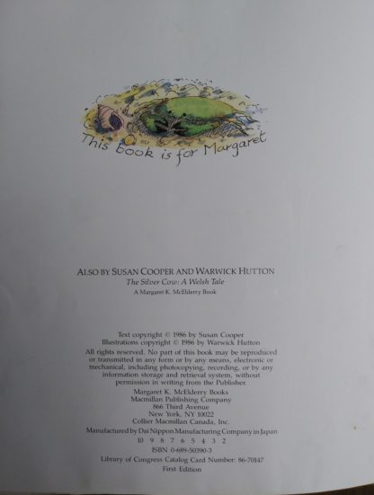 Copyright page in The Selkie Girl, retold by Susan Cooper, 1986 First Edition