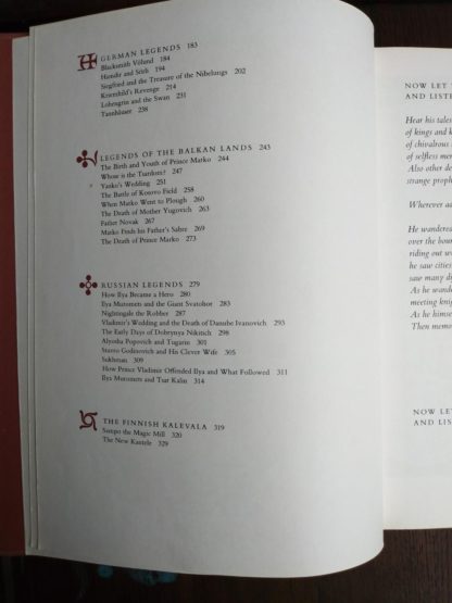 Table of contents pg 2 of 2 of 1970 copy Heroes of Folk Tale and Legend