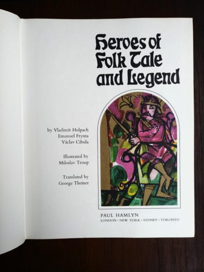 Title page in a 1970 copy Heroes of Folk Tale and Legend