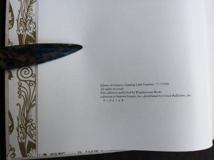 first printing copyright page in a 1977 copy of Rubaiyat of Omar Khayyam illustrated by Edmund Dulac
