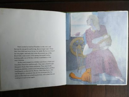 illustration of Mairi in a copy of The Selkie Girl, retold by Susan Cooper, 1986 First Edition
