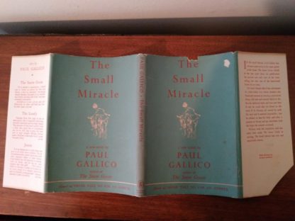 original dust jacket of a 1951 1st edition and printing of A Small Miracle by Paul Gallico
