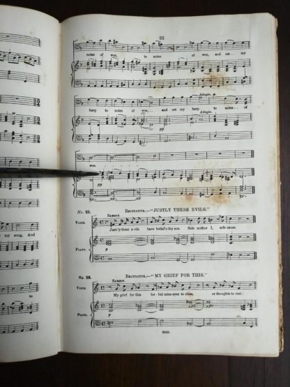 Page 35 in a copy of Samson, an Oratorio in Vocal Score, composed in 1742, by Handel