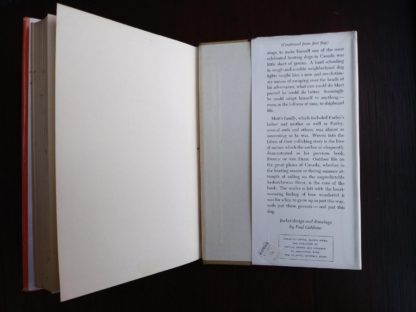 back endpaper and paste-down in a copy of The Dog Who Wouldnt Be, 1957, 4th edition, by Farley Mowat