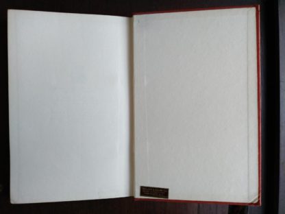 back paste-down and endpaper in a 1958 First Edition of Aku-Aku, The Secret Of Easter Island