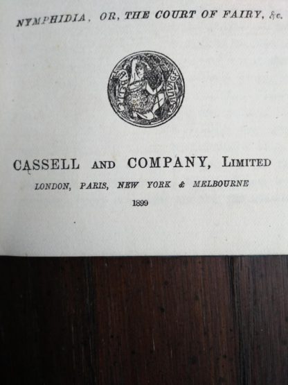 close up of date, 1899 copy of A Midsummer-Nights Dream published by Cassell and Company, Limited