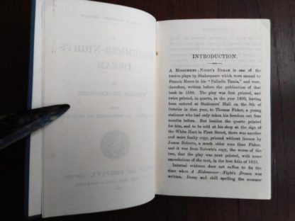 introduction in a 1899 copy of A Midsummer-Nights Dream published by Cassell and Company, Limited