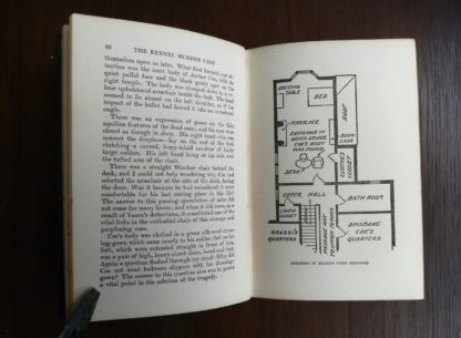 map on page 33 in a 1933 copy of The Kennel Murder Case by S. S. Van Dine