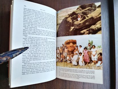 page 160 and 161 in a 1958 First Edition of Aku-Aku, The Secret Of Easter Island