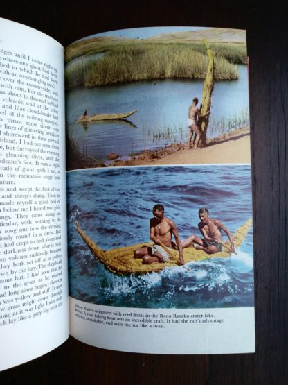 photograph of native swimmers in a 1958 First Edition of Aku-Aku, The Secret Of Easter Island