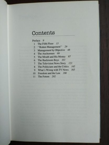 table of contents in a 1980 copy of Smoke & Mirrors by Peter Trueman