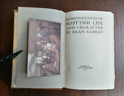 title page in a 1920 copy of Reminiscences of Scottish Life and Character by Dean Ramsay