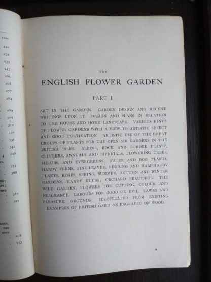 first page of part one in the book English Flower Garden by W. Robinson 1913 twelfth edition