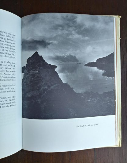 The Beach at Loch nan Uamh in a 1966 copy of The Prince in the Heather by Eric Linklater