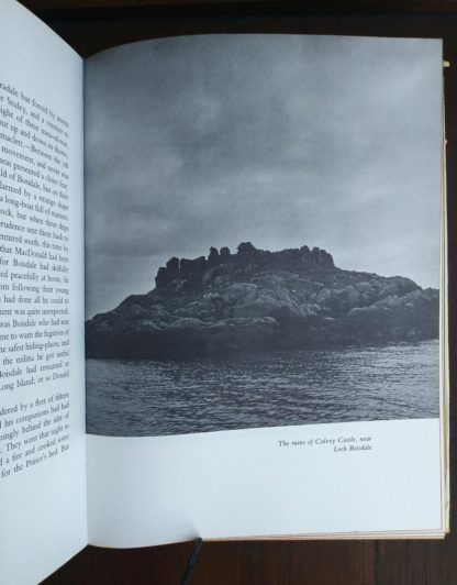 The ruins of Calvey Castle near Loch Boisdale in a 1966 copy of The Prince in the Heather by Eric Linklater