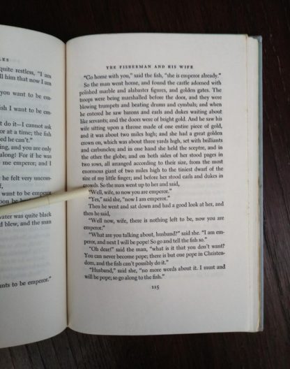 Grimms fairy Tales, page 115 in a childrens Junior Deluxe Editions book, Circa 40s -50s