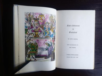title page of Alices Adventures in Wonderland in a childrens Junior Deluxe Editions book, Circa 40s -50s