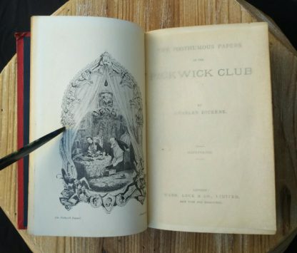 1906 PICKWICK PAPERS by Charles Dickens, Ward Lock & Co picture plate adjacent to title page