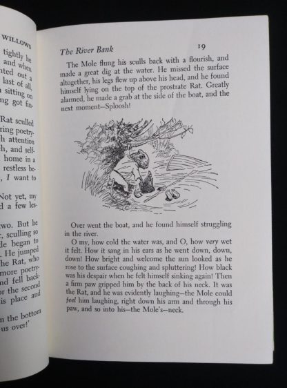 1954 copy of The Wind in the Willows illustration by Ernest Shepard on page 19