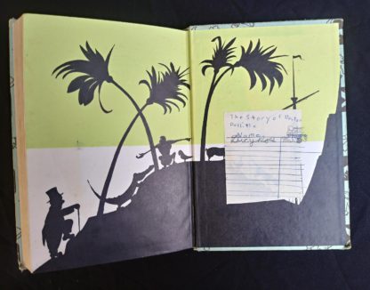 1962 copy of The Story of Doctor Dolittle by Hugh Lofting back pastedown and endpaper