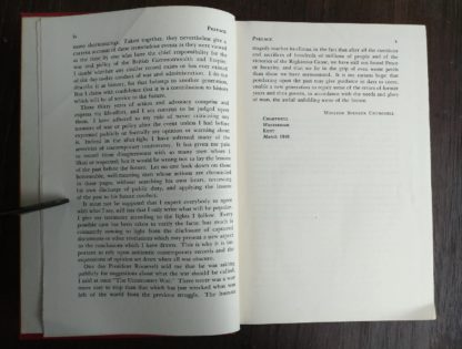 THE SECOND WORLD WAR by Winston Churchill 6 Volume first edition set 1948-1953 Preface page 2 of 2 in the first volume THE GATHERING STORM