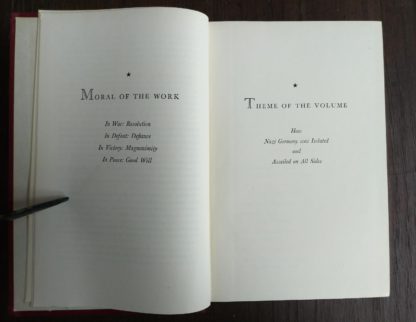 THE SECOND WORLD WAR by Winston Churchill 6 Volume first edition set 1948-1953 Theme page for the fifth volume CLOSING THE RING