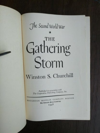 THE SECOND WORLD WAR by Winston Churchill 6 Volume first edition set 1948-1953 title page for the first volume
