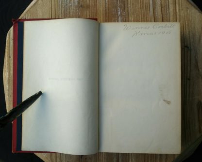 gift annotation in a 1906 PICKWICK PAPERS by Charles Dickens, Ward Lock & Co