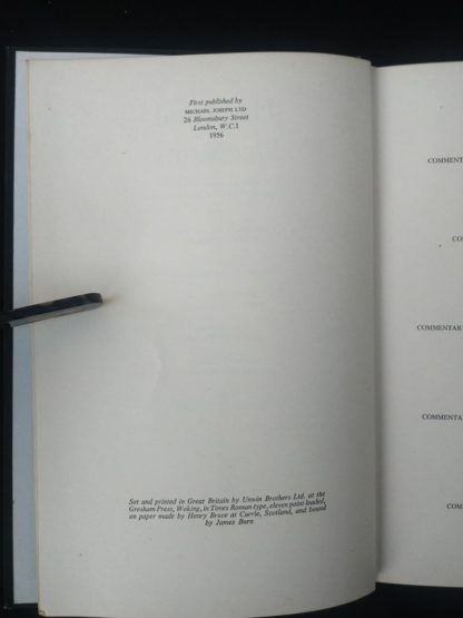 1956 first edition copy of Six decisive battles of the Second World War from the viewpoint of the vanquished - copyright page