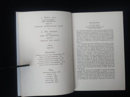 Page 2 of 2 of the Contents page in a 1956 first edition copy of Six decisive battles of the Second World War from the viewpoint of the vanquished