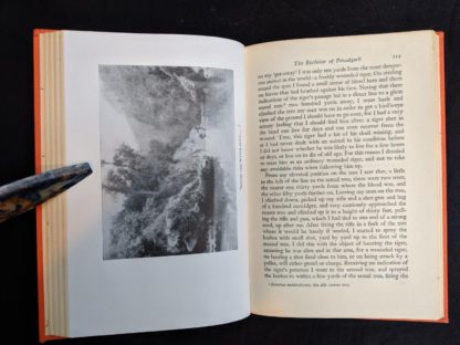 black and white photograph in a 1946 First American Edition of MAN-EATERS of Kumaon by Jim Corbett