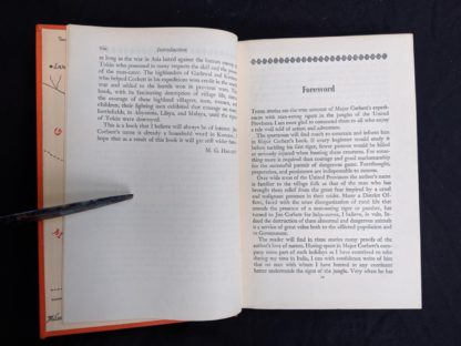 first page of the forward in a 1946 First American Edition of MAN-EATERS of Kumaon by Jim Corbett