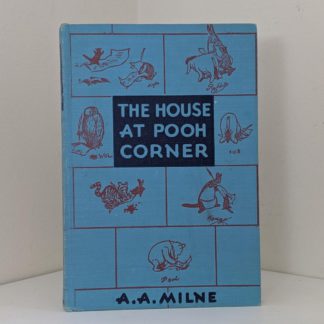 front cover of a 1950 copy of The House at Pooh Corner by A.A. Milne. First Reissue Edition