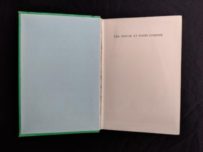 pre title page in a 1963 copy of The House at Pooh Corner by A. A. Milne