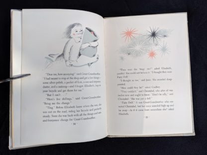 1956 copy of The Fairy Doll by Rumer Godden page 54 and 55