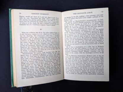 Page 94 & 95 inside a 1929 set of The Worlds Best 100 Detective Stories - In Ten Volumes - Full Set published by Funk & Wagnalls Company
