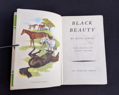 Title page in a 1949 copy of Black Beauty by Anna Sewell - The Heirloom Library - first printing