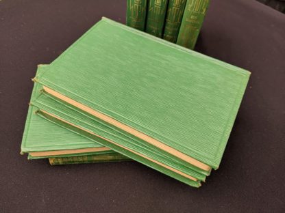 aerial view on a set of The Worlds Best 100 Detective Stories - In Ten Volumes - Full Set published by Funk & Wagnalls Company