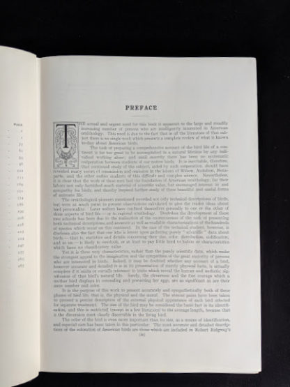 Preface in a 1936 copy of BIRDS OF AMERICA with 106 Color Plates published by Doubleday & Company