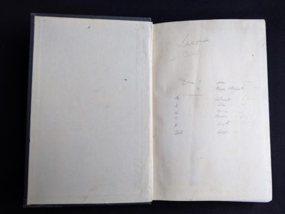 front pastedown and endpaper in a 1940 copy of Design of Concrete Structures 4th Edition by Urquhart and O'Rourke