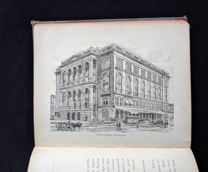 illustration of The Cooper Institute inside a 1886 copy of A Brave Struggle - The Orphanes Inheritance by John S. Locke published by McLoughlin Brothers