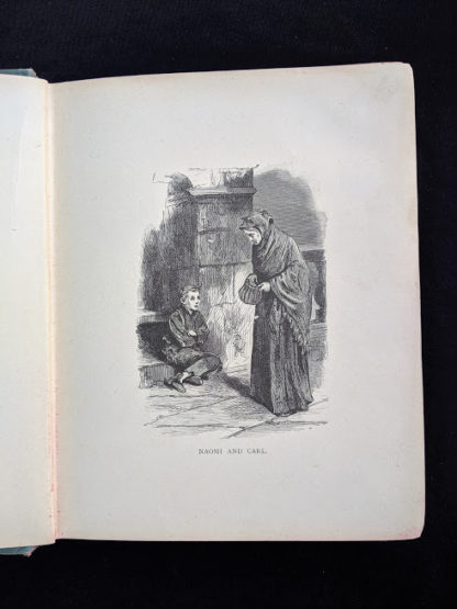 illustration titled Naomi and Carl in a 1886 copy of A Brave Struggle - The Orphanes Inheritance by John S. Locke published by McLoughlin Brothers