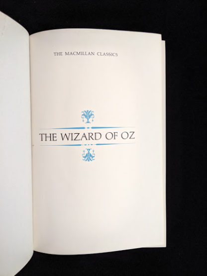 pre title in a 1962 copy of The Wizard of Oz published by Macmillan Company with illustrations by Denslow