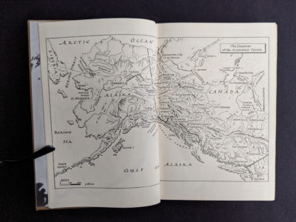 Map of Alaska in a first edition 1958 copy of KLONDIKE - The Life and Death of the Last Great Gold Rush by Pierre Berton