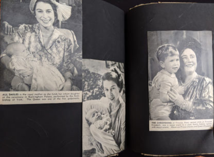 Princess Elizabeth holding baby Anne
