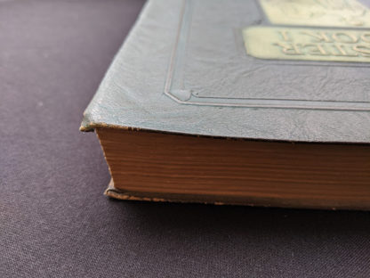Top edge view of a 1926 copy of Master Book 1 - Beginning the Use of Tools and Materials Published by Lewis E Myers & Company