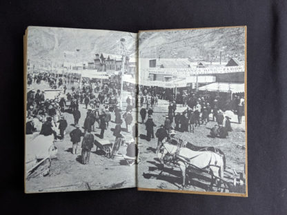 back endpaper and pastedown insde a 1958 first edition copy of KLONDIKE - The Life and Death of the Last Great Gold Rush by Pierre Berton