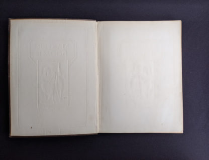 front pastedown and endpaper inside a 1926 copy of Master Book 1 - Beginning the Use of Tools and Materials Published by Lewis E Myers & Company